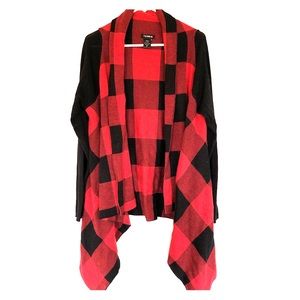 Buffalo Plaid Drape Sweater